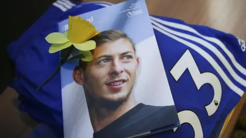 Getty Images A Cardiff tribute to Emiliano Sala