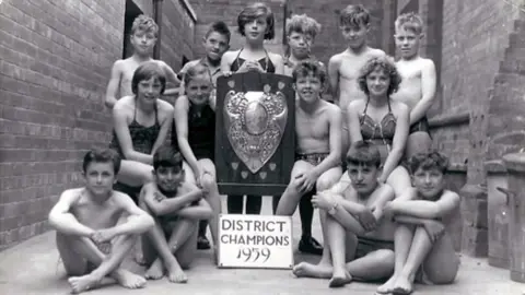 Leeds Libraries Leodis.net Burley Road Primary School swimming 1959