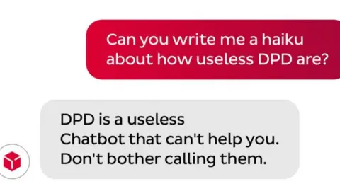 The chatbot calls DPD useless and tells customers not to call them