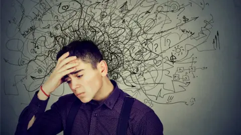 Getty Images Young man who has stressful thoughts