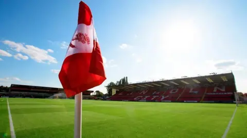 Lincoln City Football Club View inside Sincil Bank
