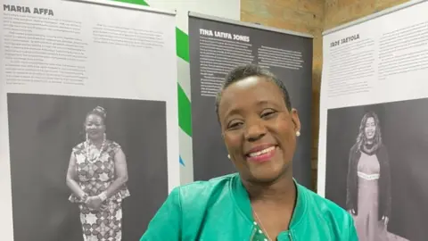 Sam Read/BBC Nana Ofori-Atta Oguntola is the organiser of the event