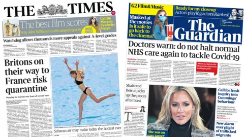 Front pages on 7 July 2020