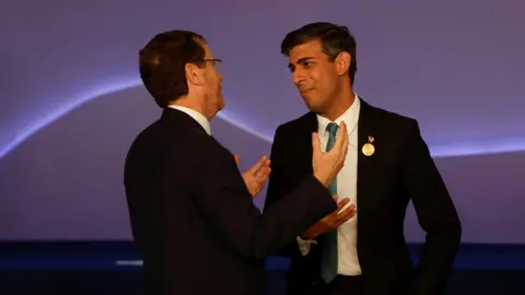 Reuters Rishi Sunak and Israel's President Isaac Herzog at COP27