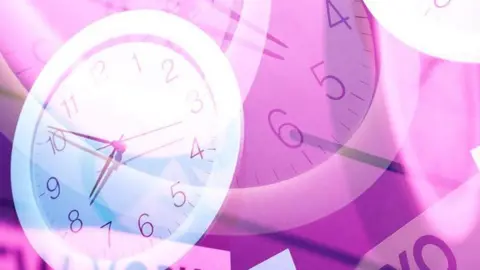 Eyewire Inc Pink clock faces