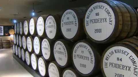 BBC Penderyn whisky barrels