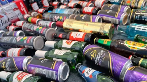 North Yorkshire Police Confiscated alcohol