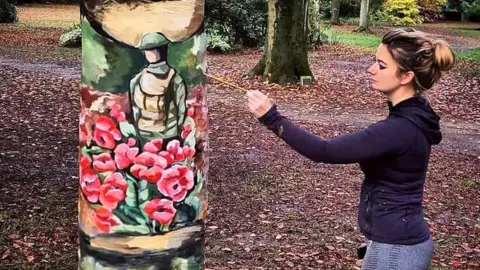 Katie O Katie O painting a soldier