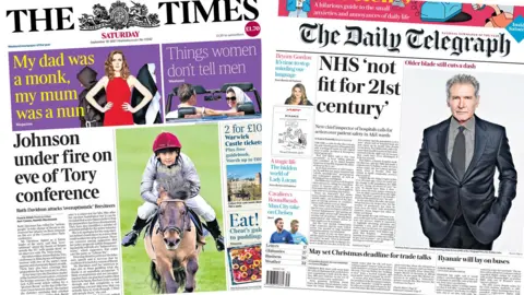 Times/Telegraph front pages