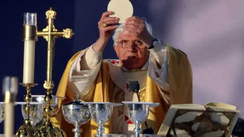 Getty Images Pope Benedict in Bellahouston Park in 2010