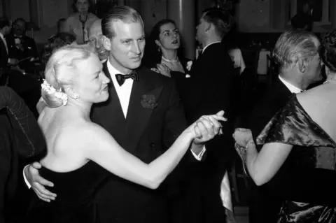 Getty Images Prince Philip at function for National Playing Fields Association at Empress Club (December 1951)