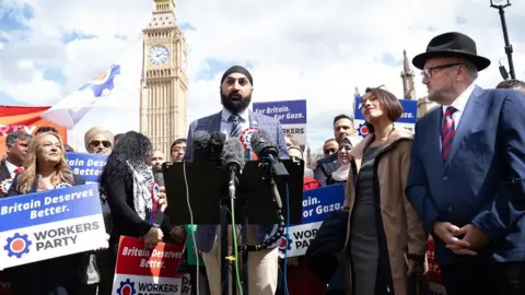 PA Media Monty Panesar and George Galloway