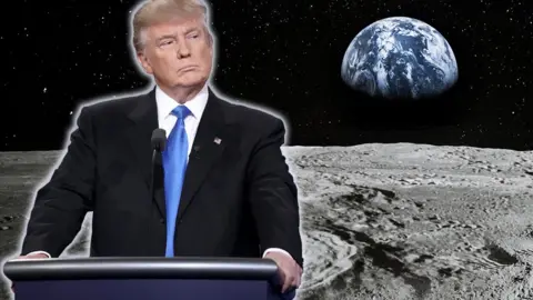 Getty Images Donald Trump on the moon