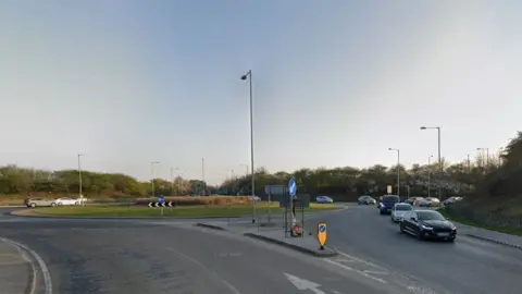 The Skidby roundabout on the A164