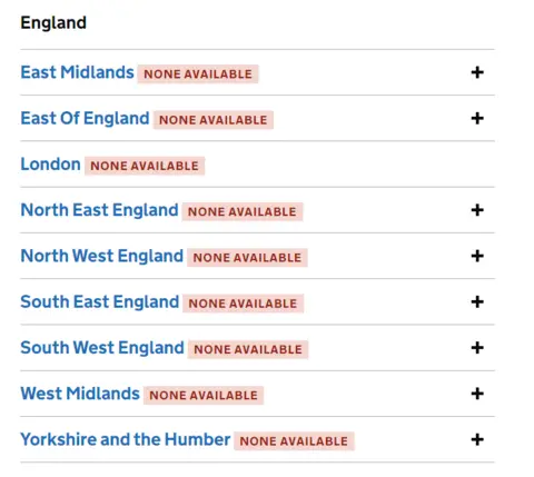 Gov.UK The PCR test booking system