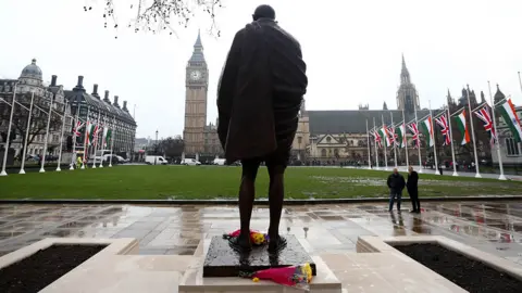 Getty Images Statue of Ghandi in Westminster Square