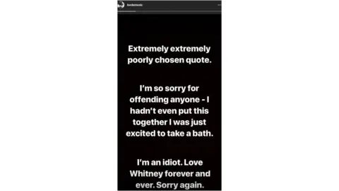 Instagram/Lorde Lorde's apology on Instagram