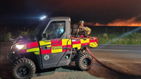 SYFRS Fire crews near the fire