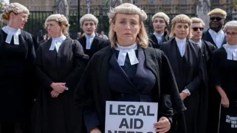 Getty Images Striking barristers