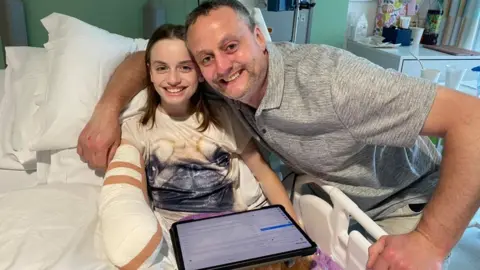 Hayers Family Vienna and her father in hospital