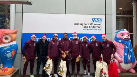 Birmingham Children's Hospital Aston Villa players