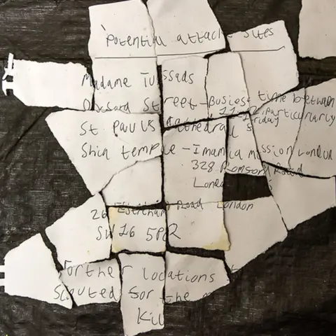 Counter Terrorism Policing South East One of the notes written by Ludlow