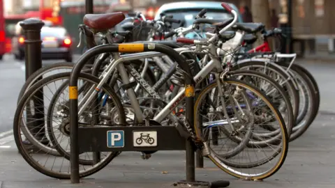 BBC Bikes parked