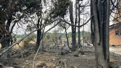 Andrew Turner/BBC A destroyed property in Ashmanhaugh, Norfolk