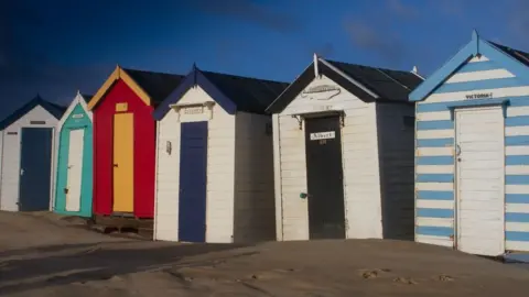 Peter Harclerode Royal beach huts, Southwold.