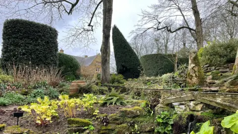 Annabel Amos/BBC Shrubs and small plants at Coton Manor Garden