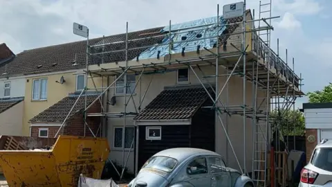 Peter Dutch Mark and Tracy Booth's home is being rebuilt.