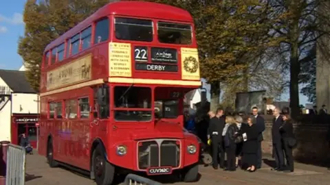 Bus at Mr Hardy's funeral