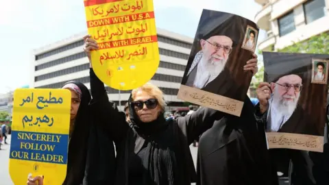 Getty Images Anti-American protests in Iran in May 2019