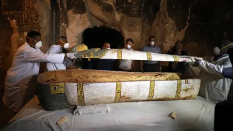 Reuters Sarcophagi discovered at Luxor site