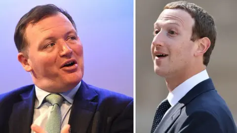 Getty Images Damian Collins and Mark Zuckerberg