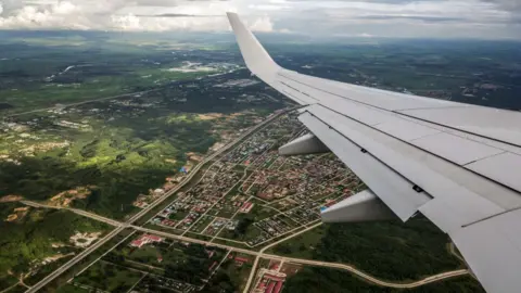 Getty Images Myanmar's capital city, Nay Pyi Taw, seen from a UN flight (file photo)