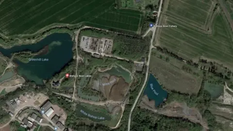 Google A map of the lakes. quarry and fisheries area