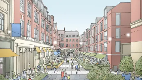 Ipswich Central An artist's vision of how Lloyds Avenue could look