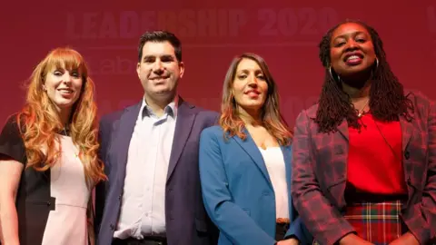 Getty Images (From left to right) Angela Rayner, Richard Burgon, Rosena Allin-Khan and Dawn Butler are also competing for the deputy leadership