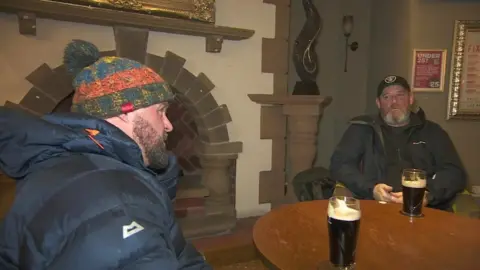 John May and Tim Edwards in pub