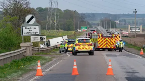 One dead and two seriously injured in crash near Elgin