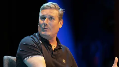 PA Media Labour leader Keir Starmer being interviewed by Iain Dale in Edinburgh on Friday