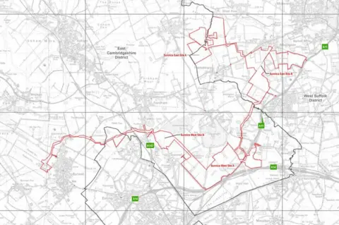 Sunnica Map of the proposed Sunnica Energy Farm sites