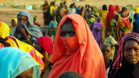 Getty Images Displaced Massalit people in Darfur, Sudan