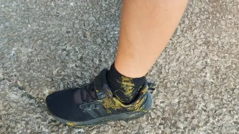 Darren Donovan Dog poo on Harry's shoes