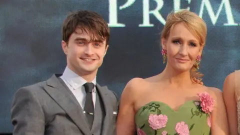 Getty Images Daniel Radcliffe and J.K. Rowling