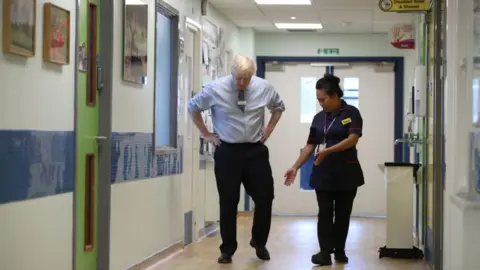 Reuters Boris Johnson at Whipps Cross