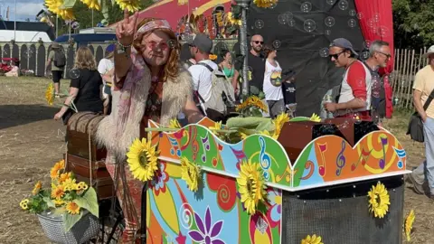 PA Media Steve Apelt and a custom made bike