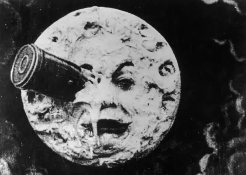 Getty Images In Georges Méliès's 1902 masterpiece, A Trip to the Moon, a rocket crashes into the Man in the Moon