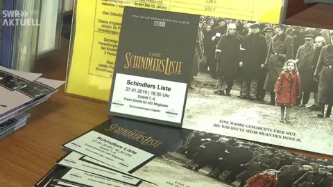 Swr.de Lobby material for special screening of Schindler's List. Hachenburg, Germany 2019